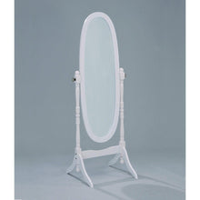 FastFurnishings Oval Cheval Floor Mirror in White Finish