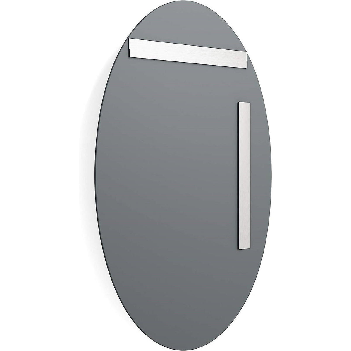 FastFurnishings Oval Frameless 36-inch Beveled Bathroom Bedroom Living Room Vanity Wall Mirror