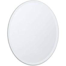FastFurnishings Oval Frameless 36-inch Beveled Bathroom Bedroom Living Room Vanity Wall Mirror