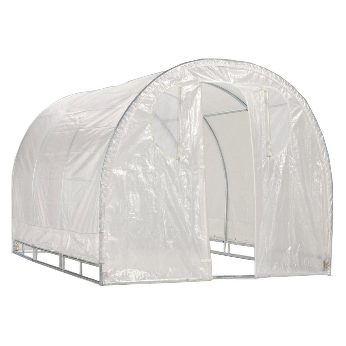FastFurnishings Polytunnel Hoop House Style Greenhouse (8' x 8')