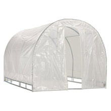 FastFurnishings Polytunnel Hoop House Style Greenhouse (8' x 8')
