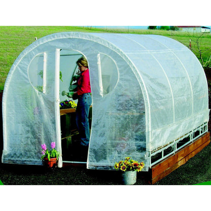 FastFurnishings Polytunnel Hoop House Style Greenhouse (8' x 8')