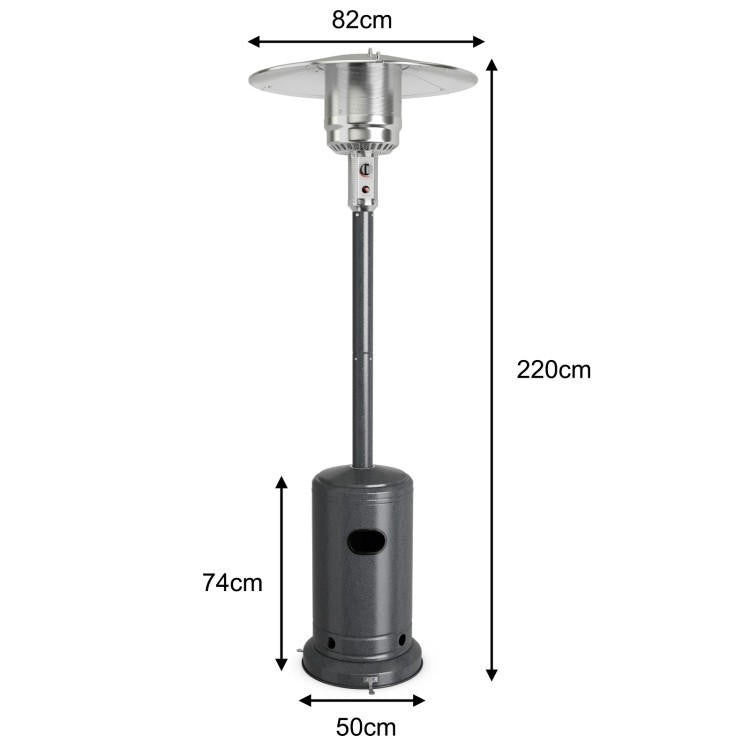 FastFurnishings Portable Wheeled Patio Propane Standing LP Gas Heater