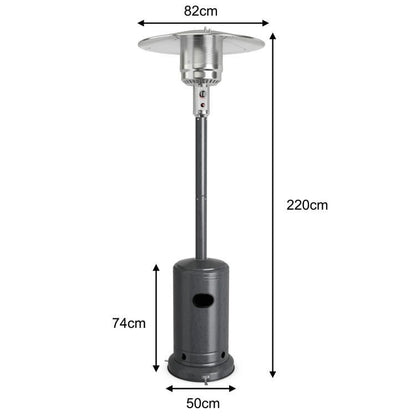 FastFurnishings Portable Wheeled Patio Propane Standing LP Gas Heater