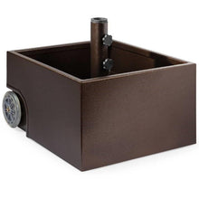 FastFurnishings Portable Wheeled Powder Coated Steel Umbrella Base Stand / Planter Box