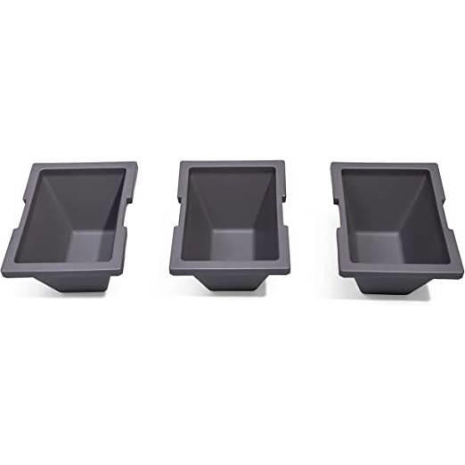 FastFurnishings Rectangular Plastic Raised Garden Bed Planter Box - Dark Grey Cedar Wood Finish