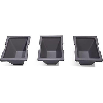 FastFurnishings Rectangular Plastic Raised Garden Bed Planter Box - Dark Grey Cedar Wood Finish