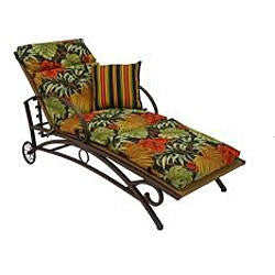 FastFurnishings Resin Wicker / Steel Multi-Position Chaise Lounge Chair Recliner