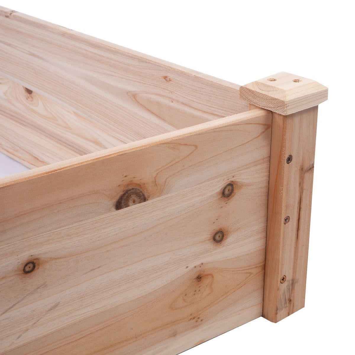 FastFurnishings Solid Cedar Wood 8 ft x 2 ft Raised Garden Bed Planter