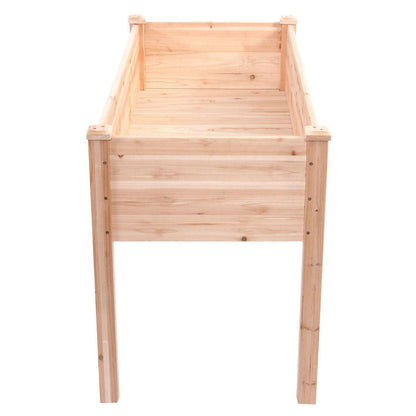 FastFurnishings Solid Wood Cedar 30-inch High Raised Garden Bed Planter Box
