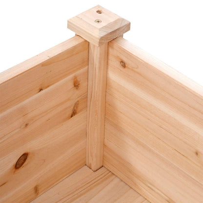 FastFurnishings Solid Wood Cedar 30-inch High Raised Garden Bed Planter Box