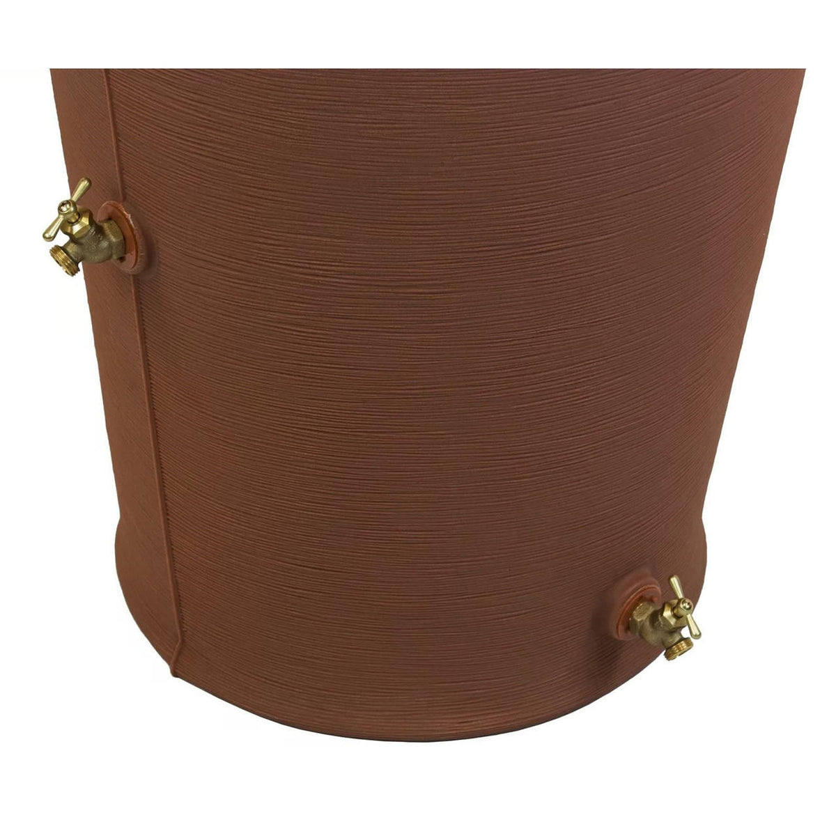 FastFurnishings Terra Cotta 50-Gallon Plastic Urn Rain Barrel with Planter Top
