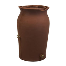 FastFurnishings Terra Cotta 50-Gallon Plastic Urn Rain Barrel with Planter Top