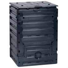 FastFurnishings UV-Resistant Black Recycled Plastic Compost Bin with Lid - 79 Gallon