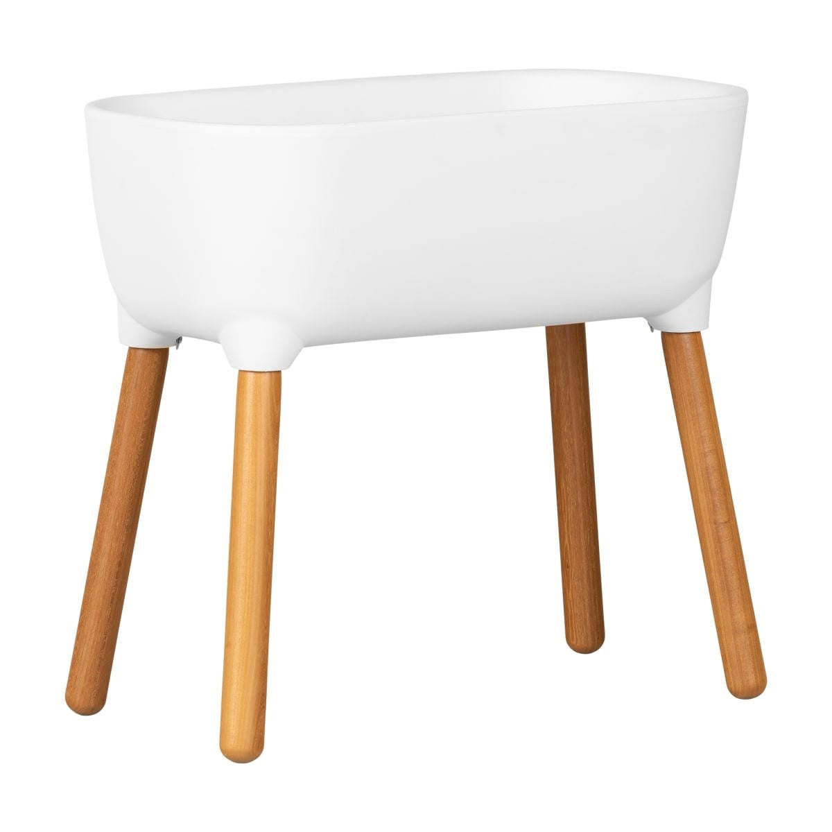 FastFurnishings White Scandinavian Elevated Raised Smart Drainage Planter Bed