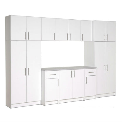 FastFurnishings White Wall Cabinet with 2 Doors and Adjustable Shelf