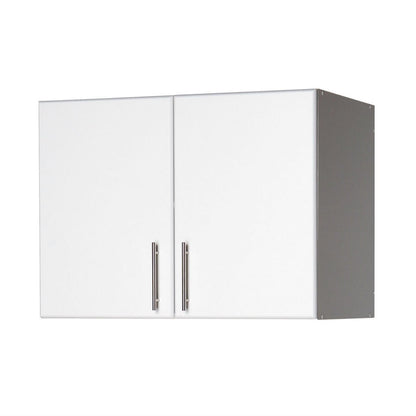FastFurnishings White Wall Cabinet with 2 Doors and Adjustable Shelf