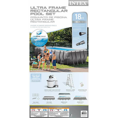 Intex Intex 18 x 9 x 52 Ultra Frame Pool Package Model 26351EH