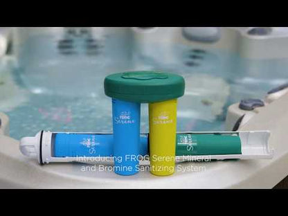 FROG manufacturer introduction to the mineral and bromine floating spa sanitizing system (SPA FROG, now FROG Serene)