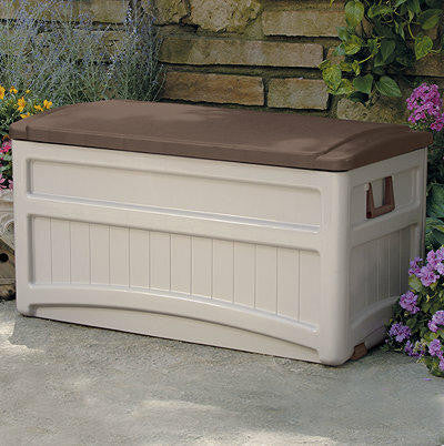 Suncast Taupe Portable Poolside Storage Box