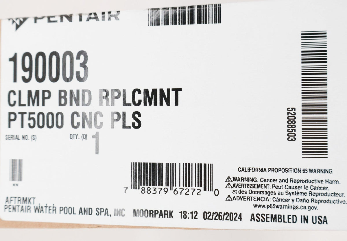 Pentair 190003 tension control clamp kit