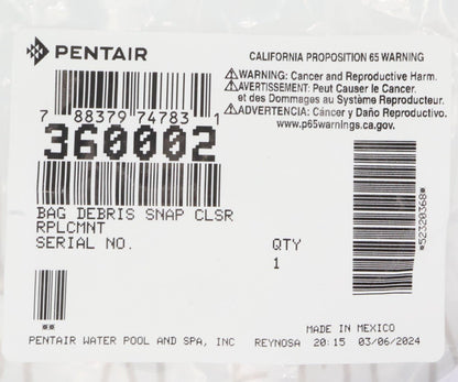 Pentair Fine Mesh Bag Mechanical Lock 360002 - Cleaner Parts - img-5