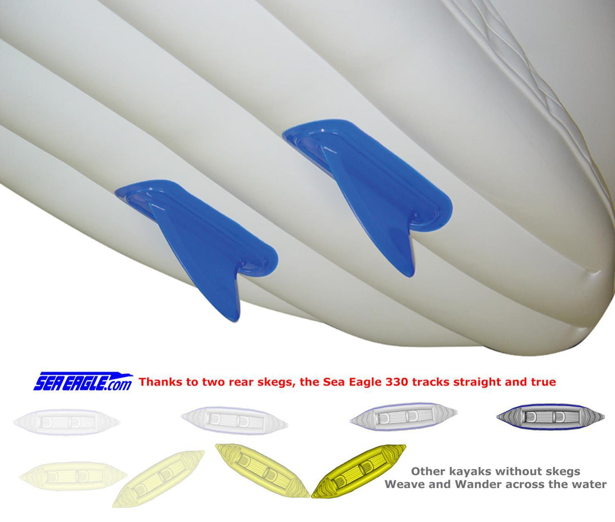 Sea Eagle SE370 — Two rear skegs