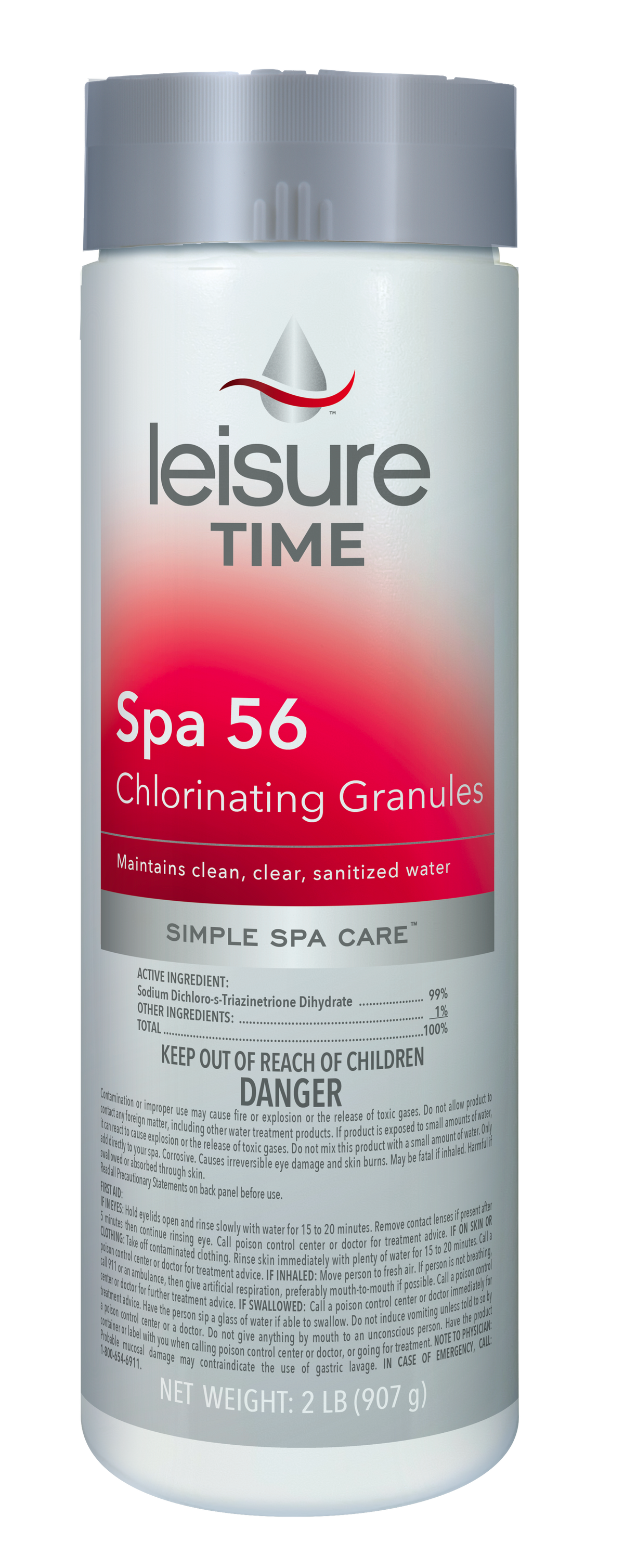 Leisure Time Spa 56 Chlorinating Granules- 2lb — manufacturer front packaging
