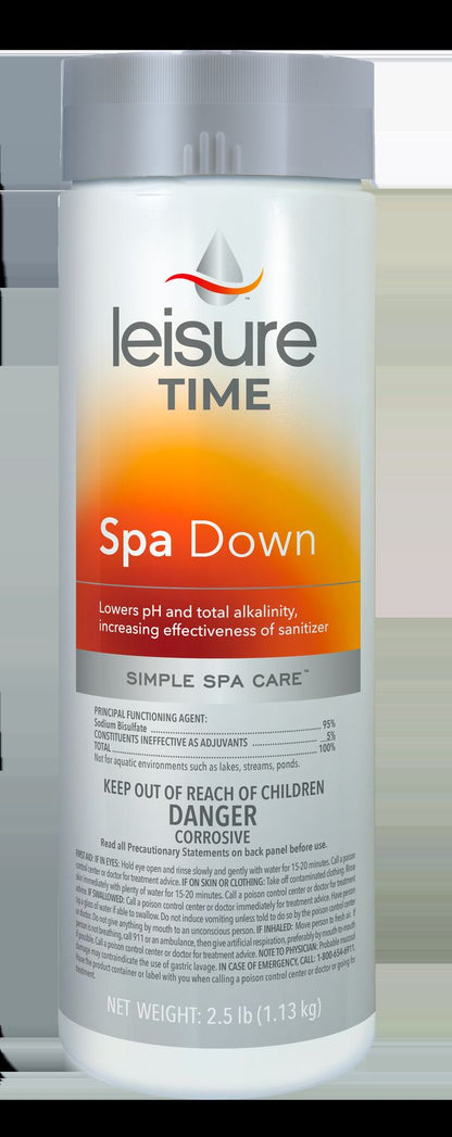 Leisure Time Spa Down 2.5lb — manufacturer front packaging