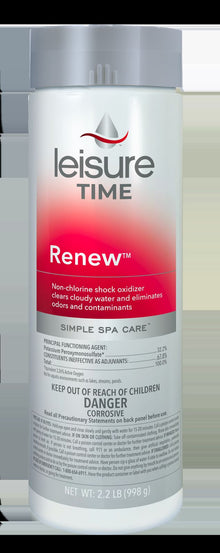 Leisure Time Renew Non-Chlorine Shock Oxidizer — manufacturer front packaging