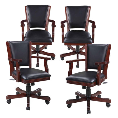 Kingston Chair Set For Game Table Set of 4 Walnut — manufacturer gallery view 1