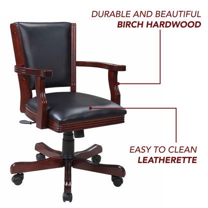 Kingston Chair Set For Game Table Set of 4 Walnut — manufacturer gallery view 3