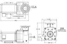 Pentair EQ Series pump without strainer - manufacturer dimensional drawing