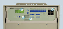 Pentair EasyTouch outdoor control panel close-up with labeled controls