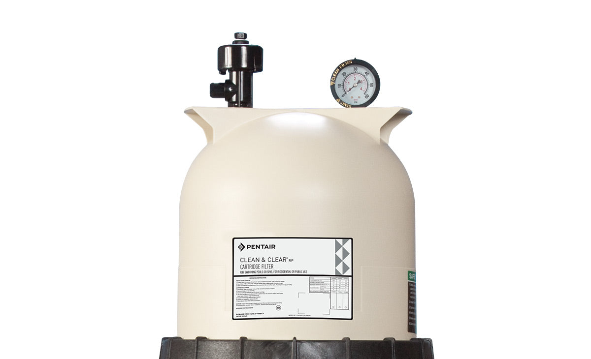 Pentair Clean & Clear RP top assembly, pressure gauge and manual air relief valve