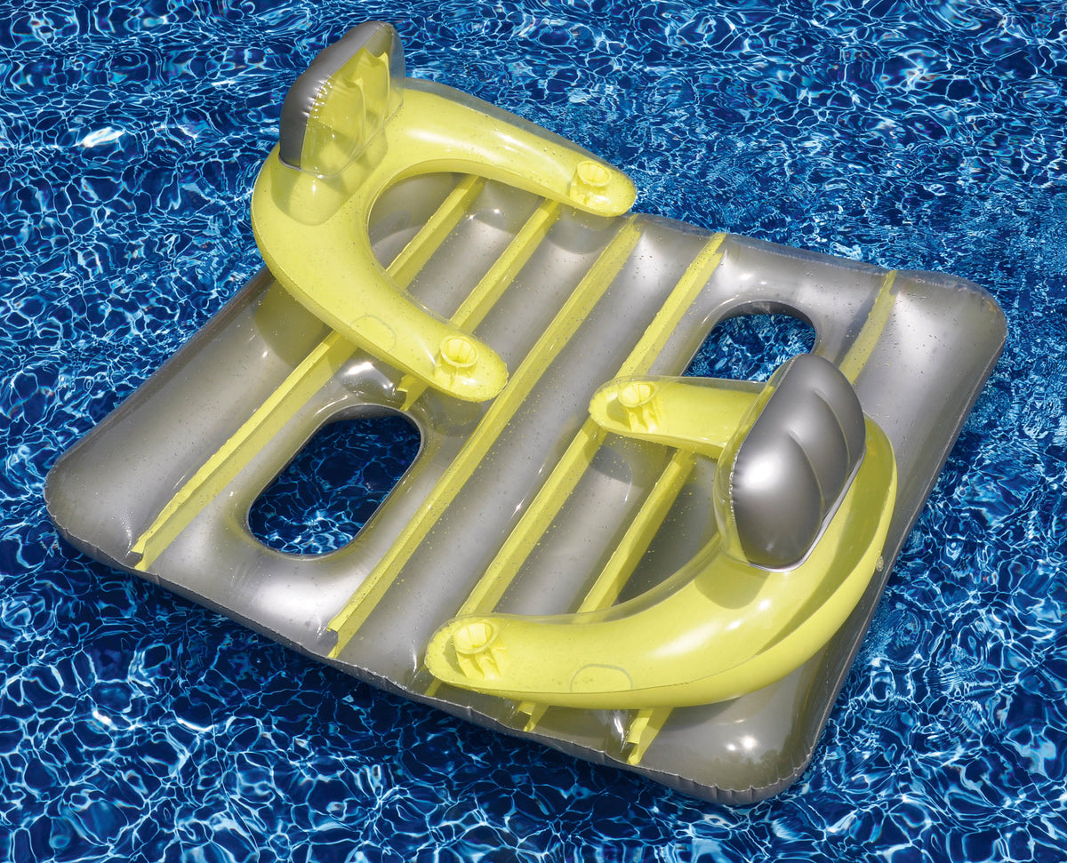 Swimline Face to Face double lounger floating in a pool