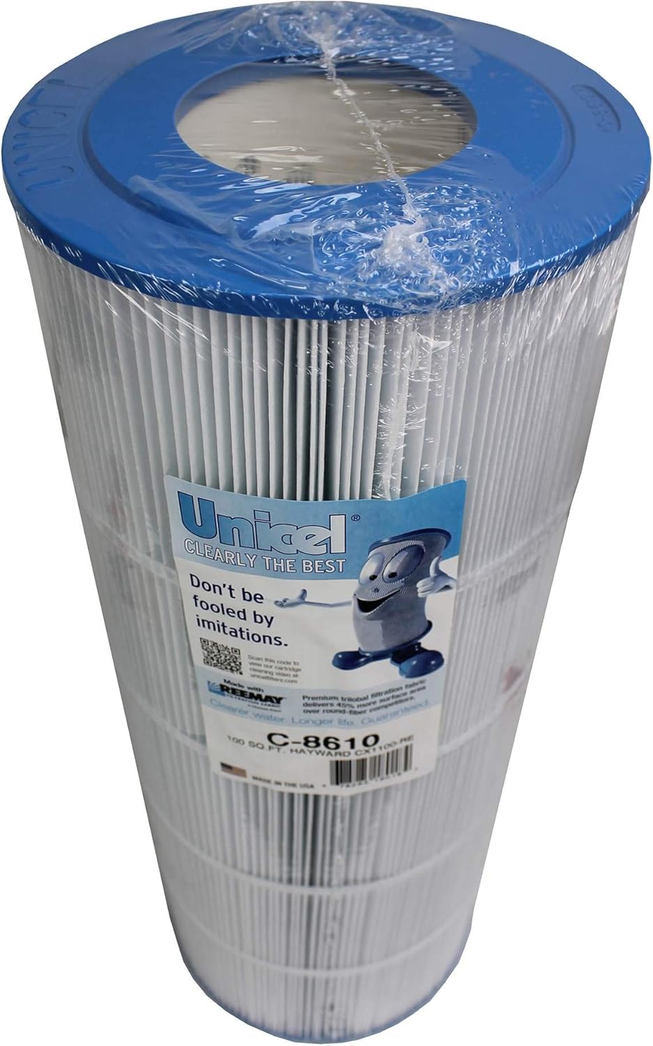 Unicel C-8610 packaged cartridge end-cap detail
