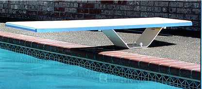 S.R. Smith Frontier II jump stand installed beside a pool; diving board sold separately