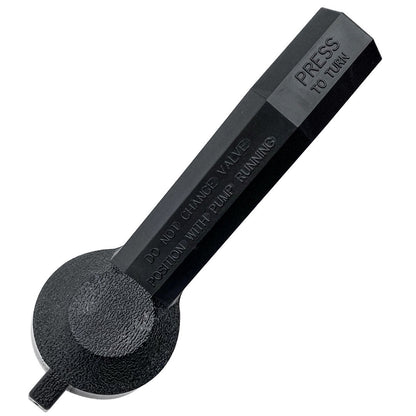 Pentair 272520 valve handle top view and molded markings