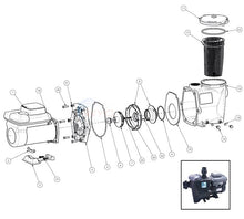 Waterway Econo-Flo VSA 2.7 HP pump exploded assembly