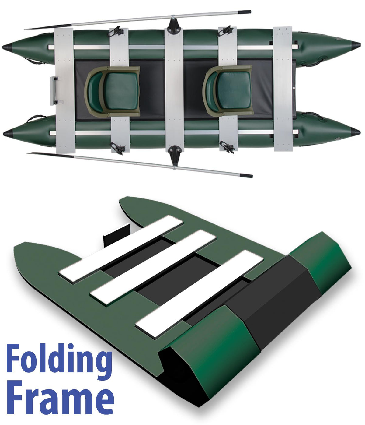 Sea Eagle 375fc FoldCat folding aluminum frame manufacturer illustration