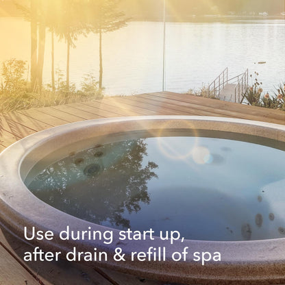 Leisure Time Metal Gon spa refill and start-up use illustration