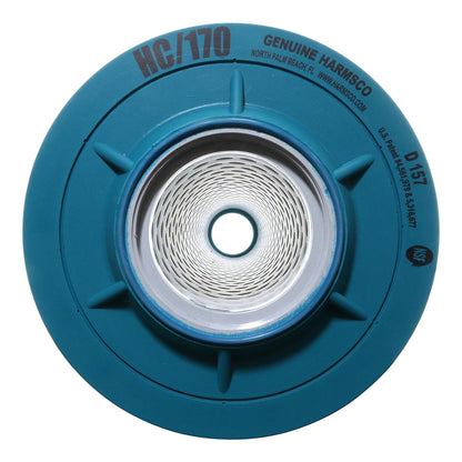 Genuine Harmsco HC170 end cap and center opening close-up