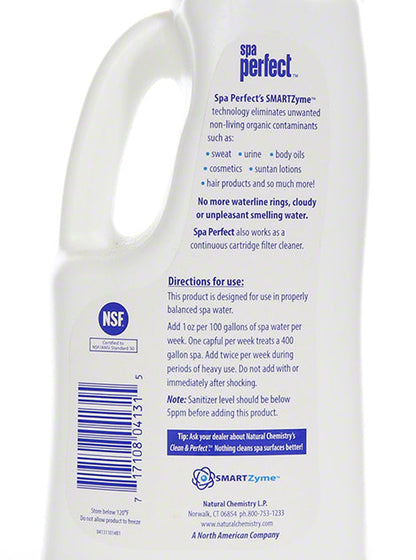 Spa Perfect 1 liter bottle - rear label