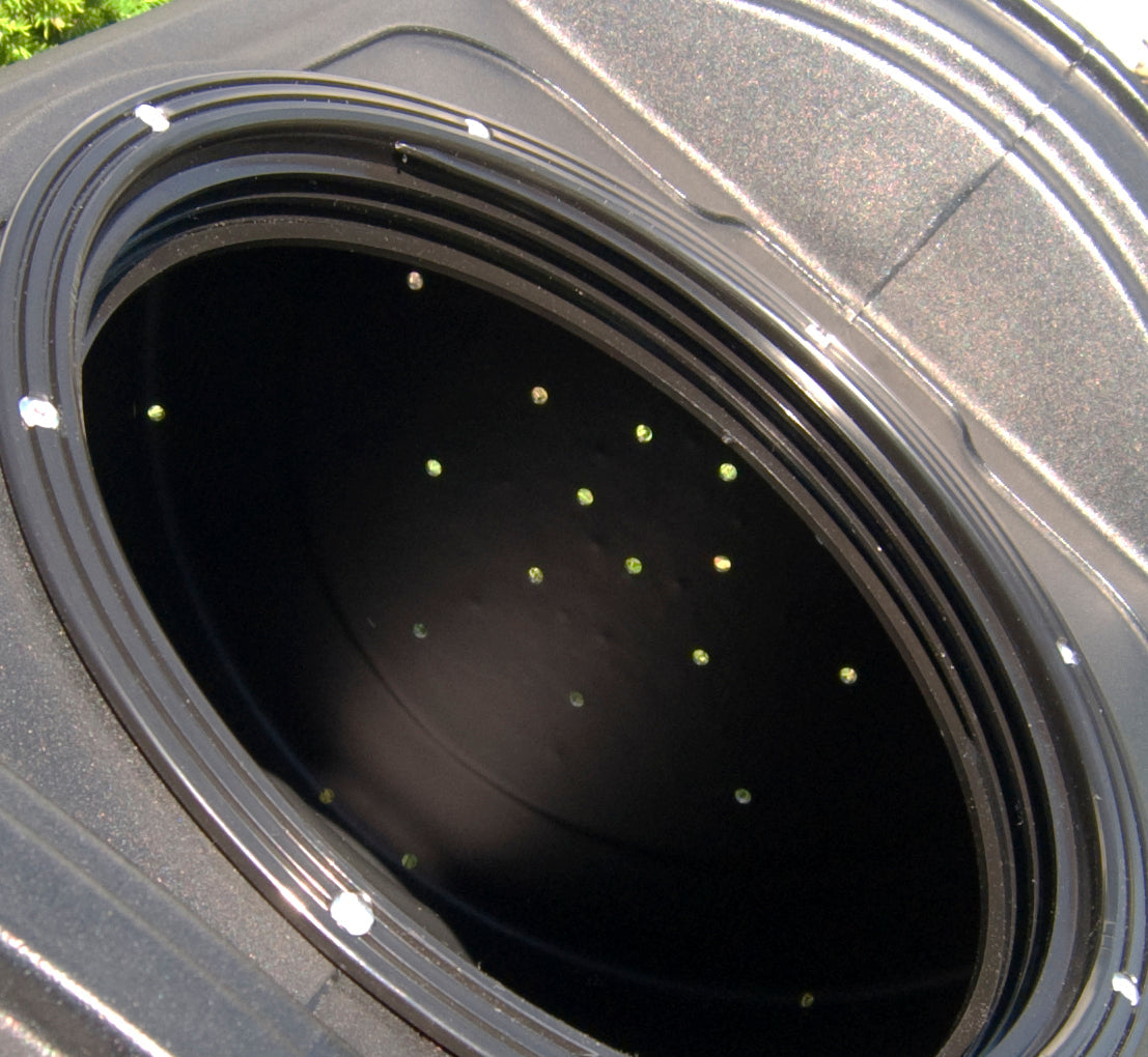Compost Wizard Jr component of starter kit - lid opening detail
