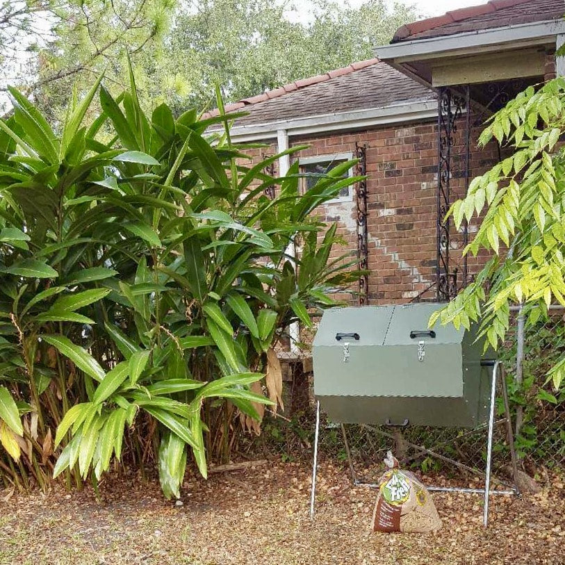 Jora JK270 70 gallon composter - garden installation in New Orleans