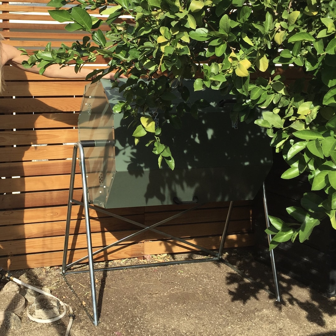Jora JK270 70 gallon composter - garden installation in Palm Desert