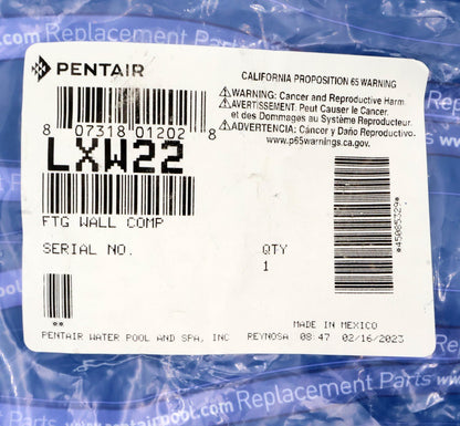 Genuine Pentair LXW22 - package model label