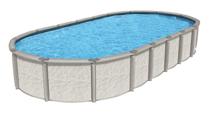 Wilbar International Azor Resin Above Ground Pool Oval 54 Deep Package